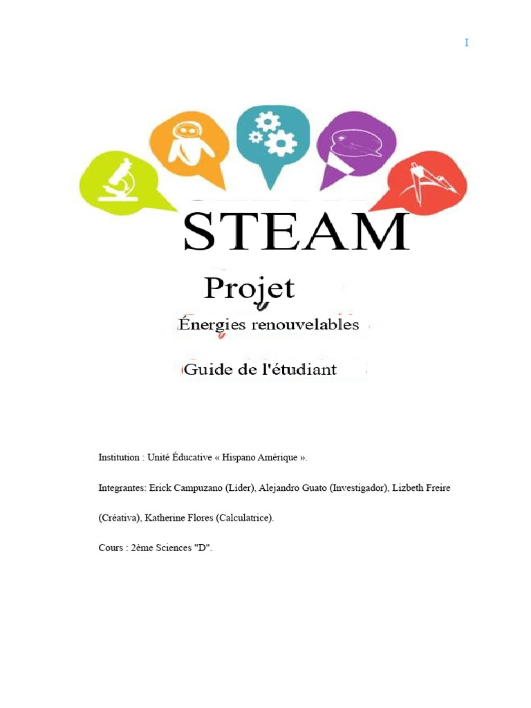 Projet Steam | PDF | Énergie solaire photovoltaïque | Panneau solaire