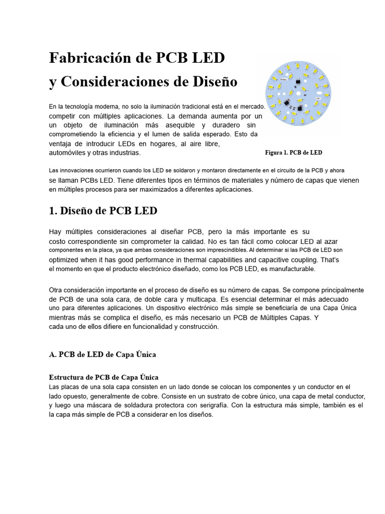 Led PCB PDF | PDF | Placa de circuito impreso | Diodo emisor de luz