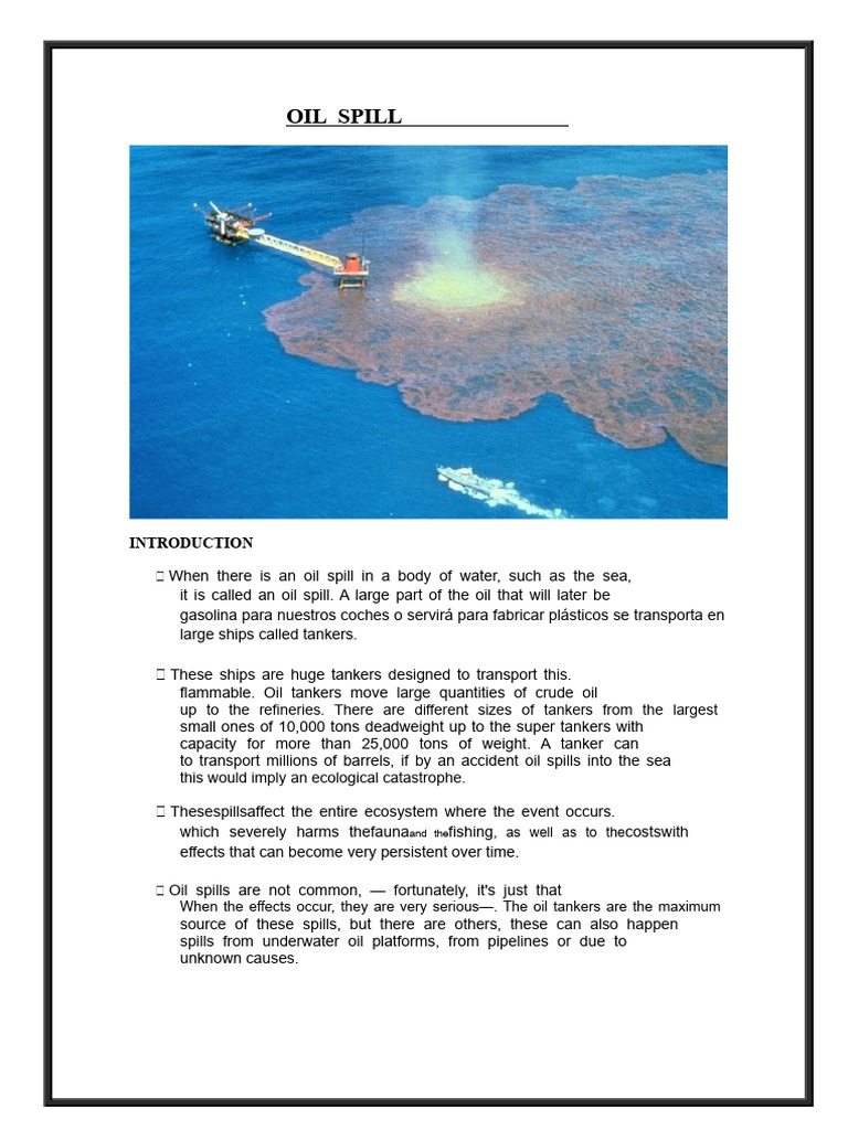 Understanding Oil Spills and Their Impact | PDF | Oil Spill | Petroleum