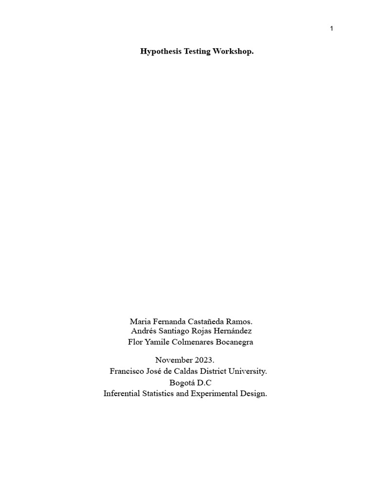 Hypothesis Testing Techniques Explained | PDF | Variance | Standard ...