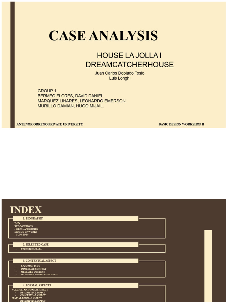 La Jolla I House Case Study Analysis | PDF