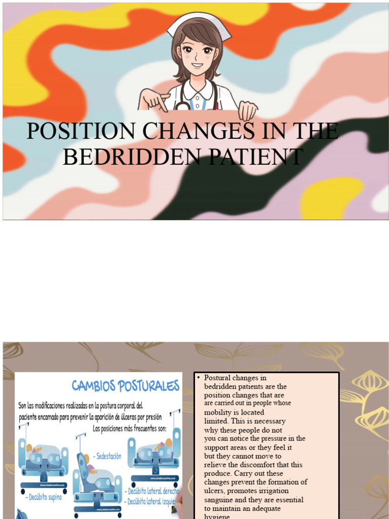 Position Changes for Bedridden Patients | PDF | Anatomical Terms Of Motion