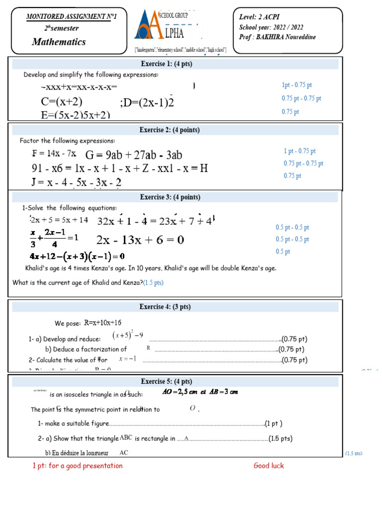 Assignment-N1-Maths-2AC-Semester-2-Model-1-1 | PDF | Mathematics ...