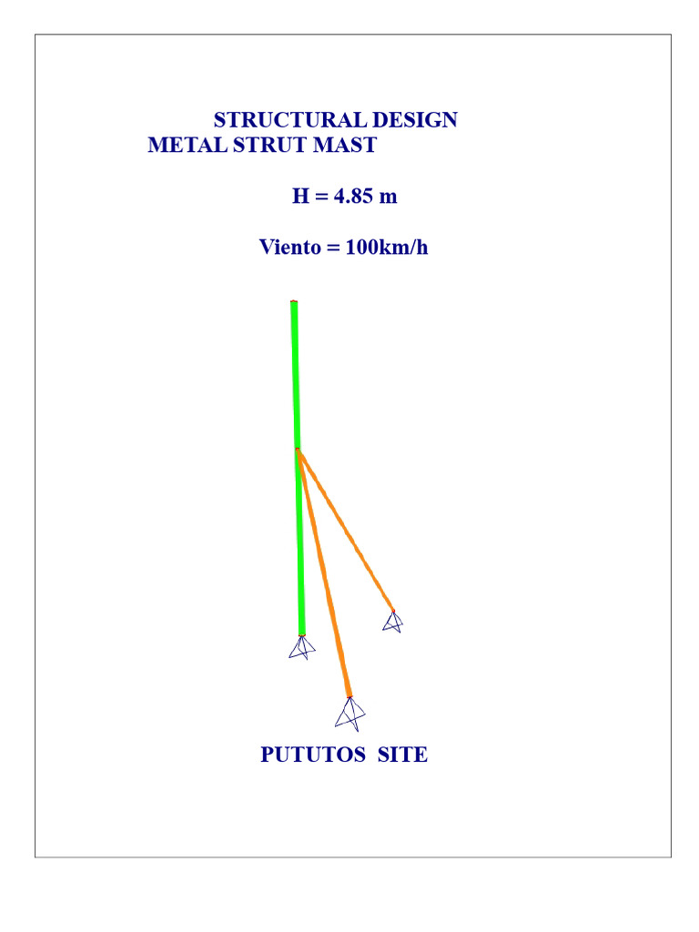 Structural Design of 4.85m Metal Mast | PDF | Pipe (Fluid Conveyance ...