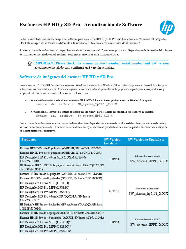 Actualización de Software para Escáneres HP | PDF | Escáner de imagen ...