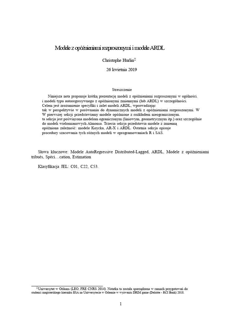 Modele ARDL | PDF