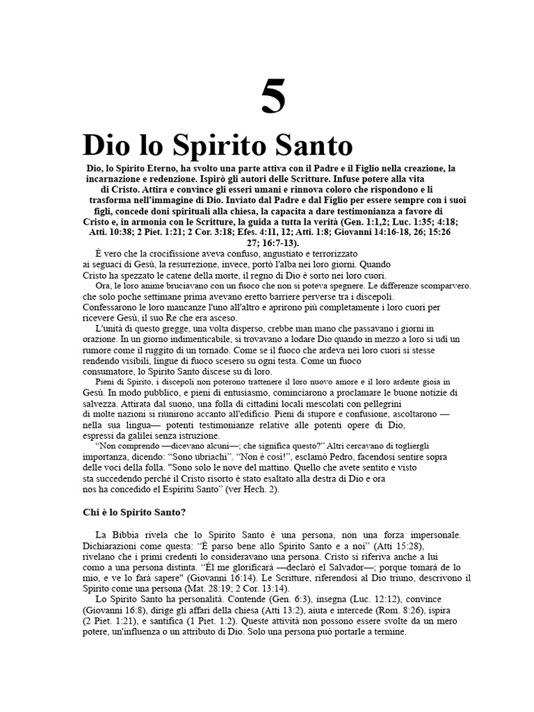 Lo Spirito Santo | PDF