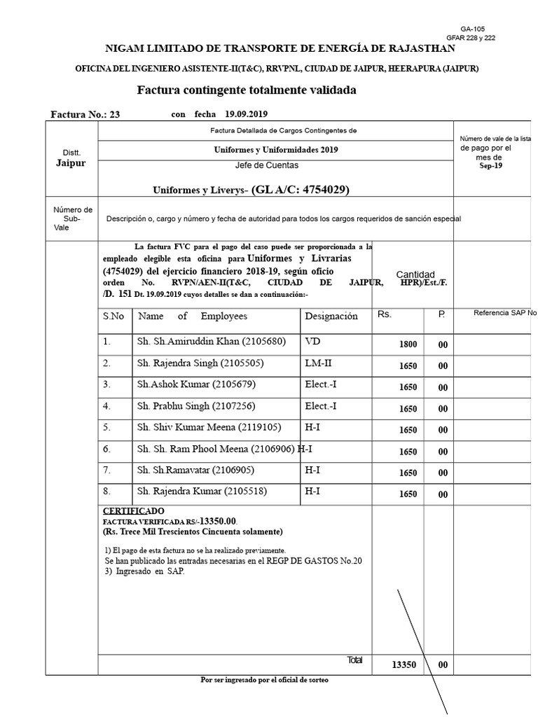 Uniforme FVC | PDF