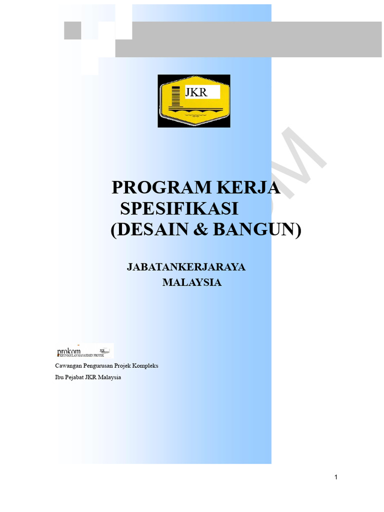 Spesifikasi Program Kerja JKR Malaysia | PDF