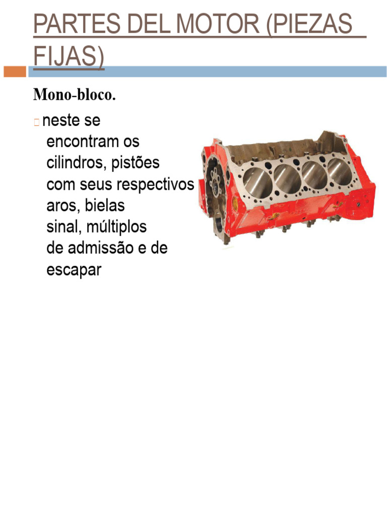 Partes Fixas e Móveis do Motor | PDF