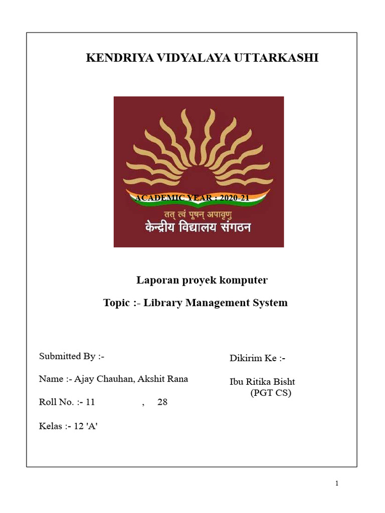 Sistem Manajemen Perpustakaan Berbasis Python | PDF
