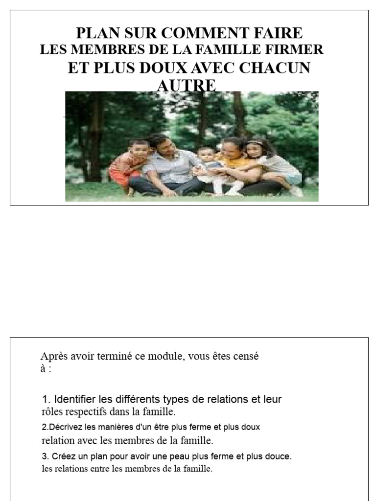 Renforcer les Liens Familiaux Positifs | PDF | Amour | Famille