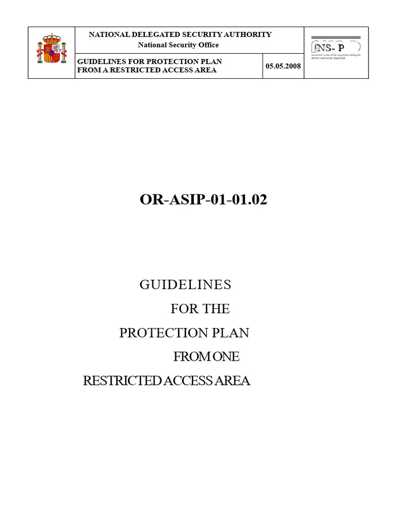 Guidelines for Restricted Access Area Security | PDF | Securities ...