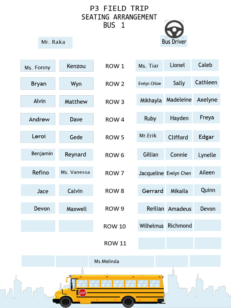 P3 Bus Seating Arrangement (FT) | PDF