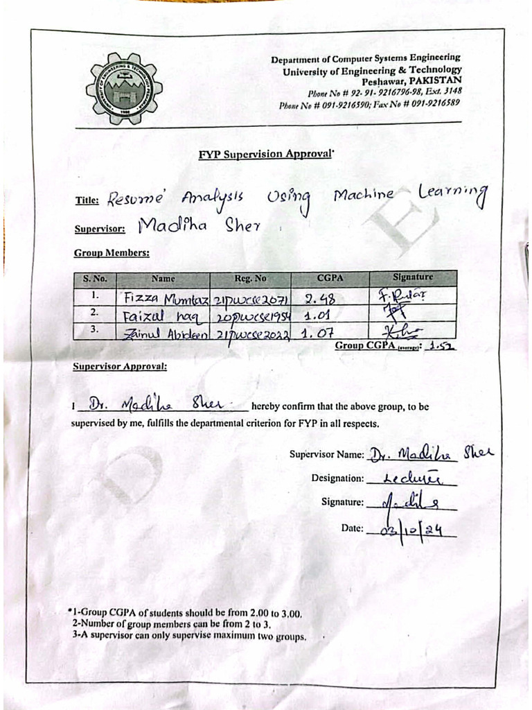 Approval Form | PDF