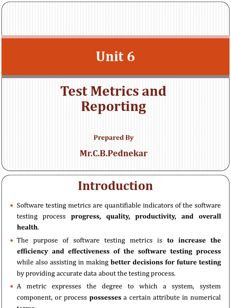 Test Metrics and Reporting | PDF | Software Testing | Performance Indicator