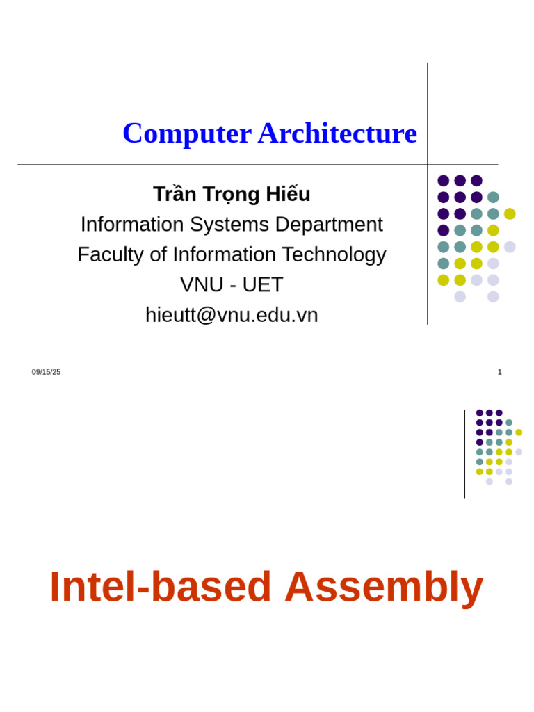 04 Intel Based Assembly | PDF | 64 Bit Computing | Central Processing Unit