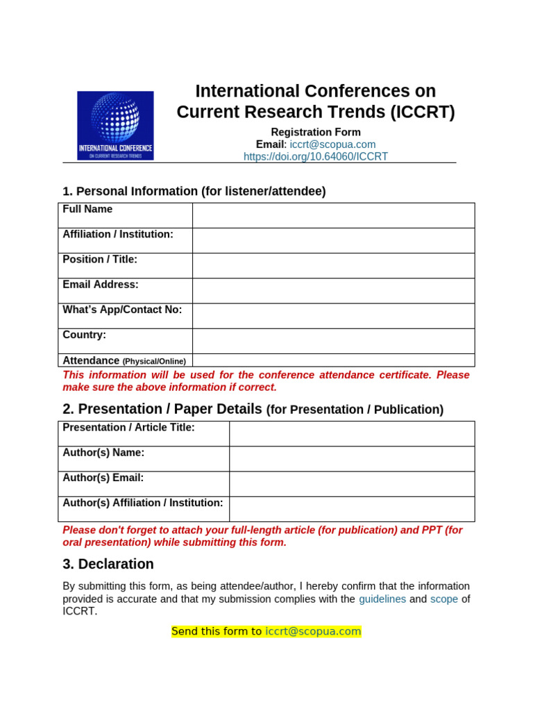 ICCRT Registration | PDF