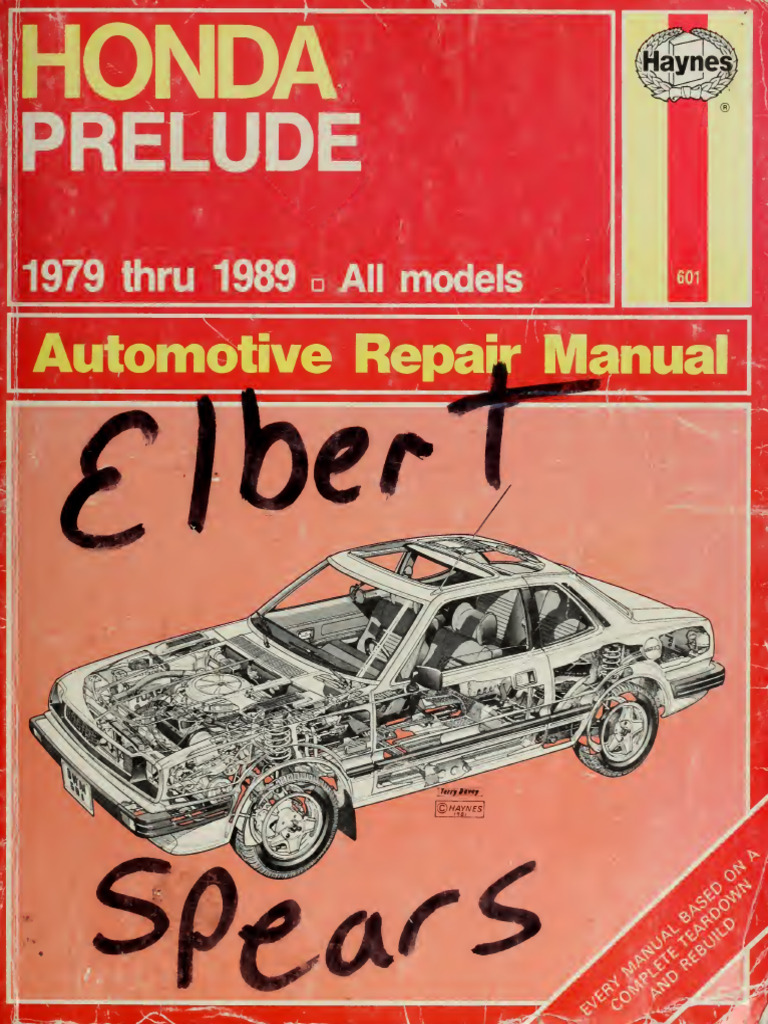 Honda Prelude Repair Manual (1979-1989) | PDF | Screw | Nut (Hardware)