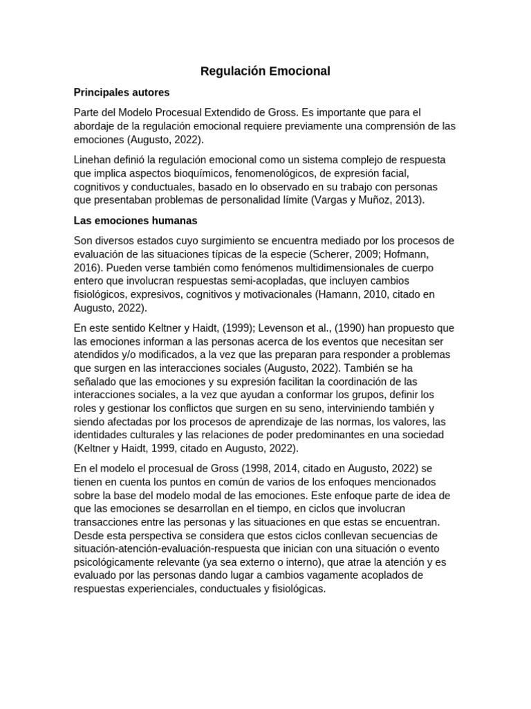 Regulación Emocional Corregido | PDF | Las emociones | Autorregulación ...
