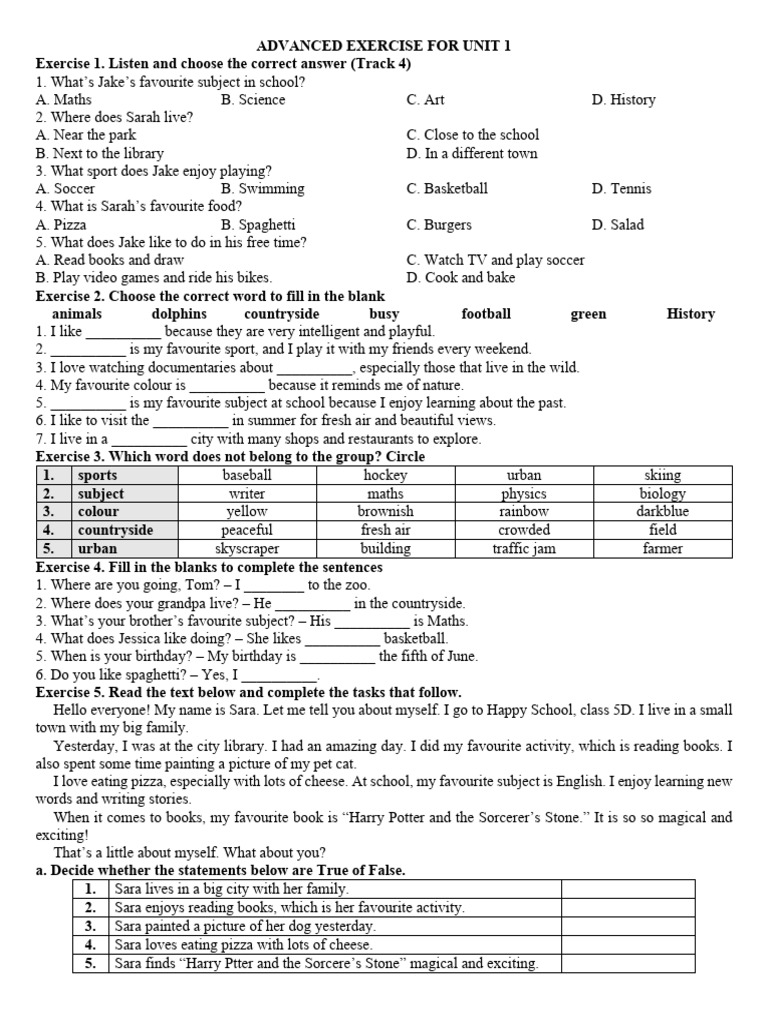 Advanced Exercise for U1 | PDF
