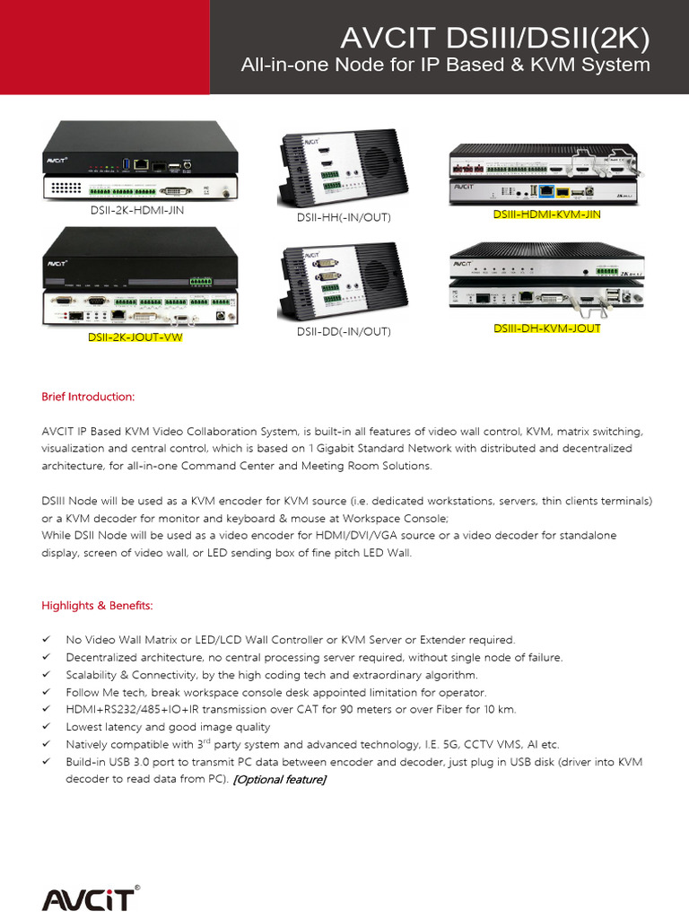EncoderDecoder ACVIT DSIII | PDF | Hdmi | Computer Keyboard