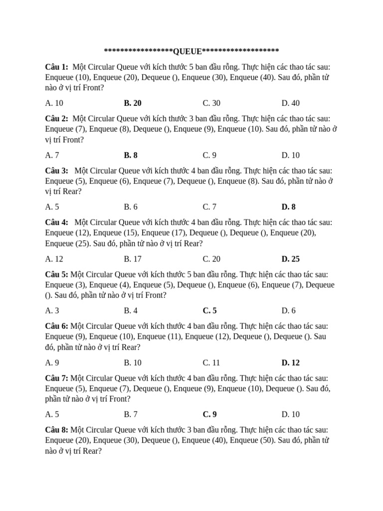 On Thi Trac Nghiem Gui Cho SV Tham Khao KHÔNG KEY PHAN 1 | PDF
