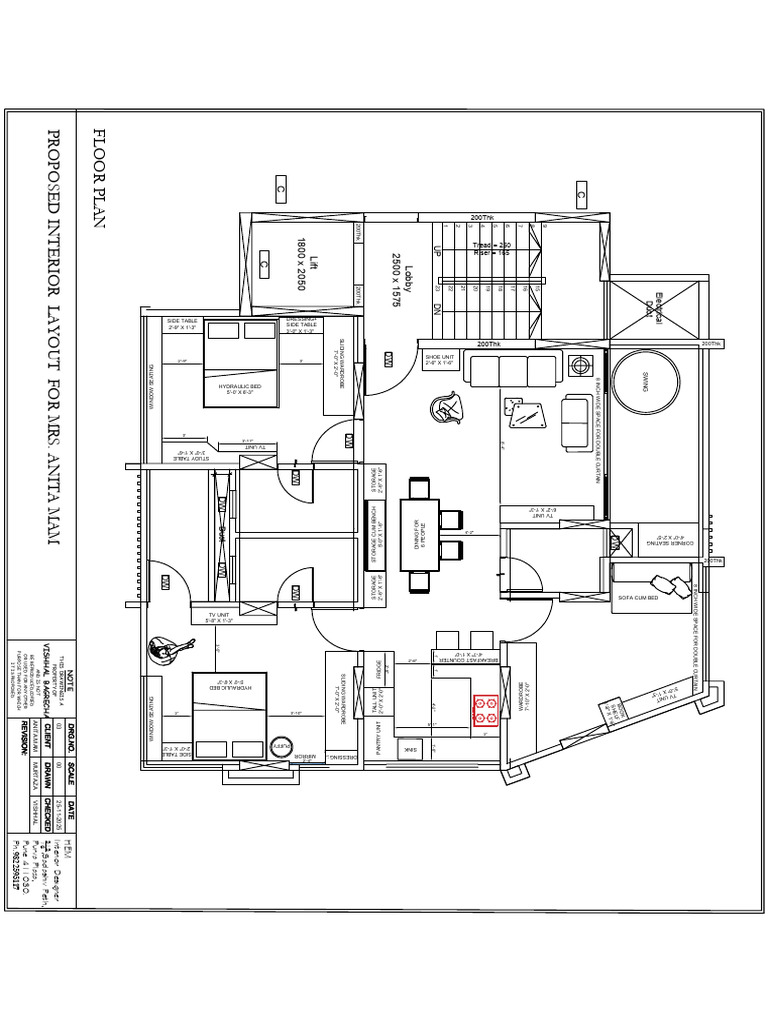 Mrs. Anita Furniture Layout Option 3 | PDF | Furniture