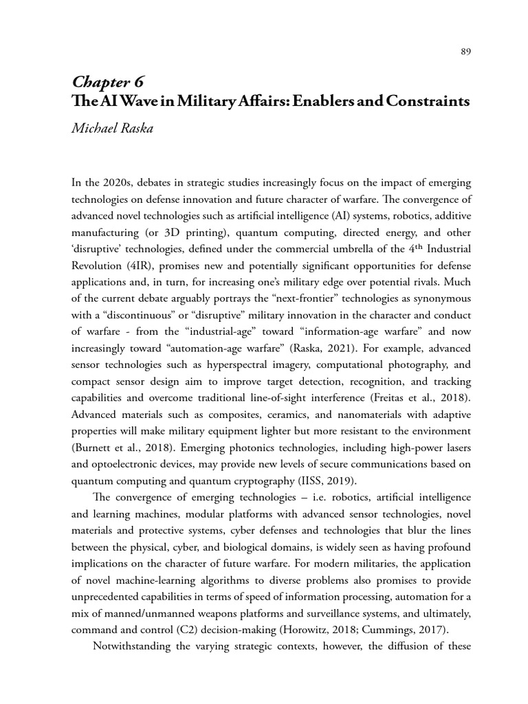 AI's Impact on Military Innovation | PDF | Artificial Intelligence ...