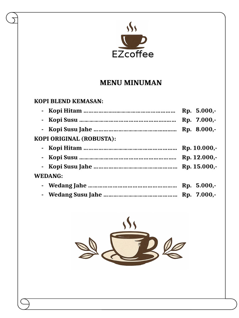 Daftar Menu Bazaar | PDF