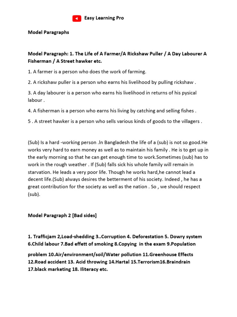 Model Paragraph Dialogue | PDF