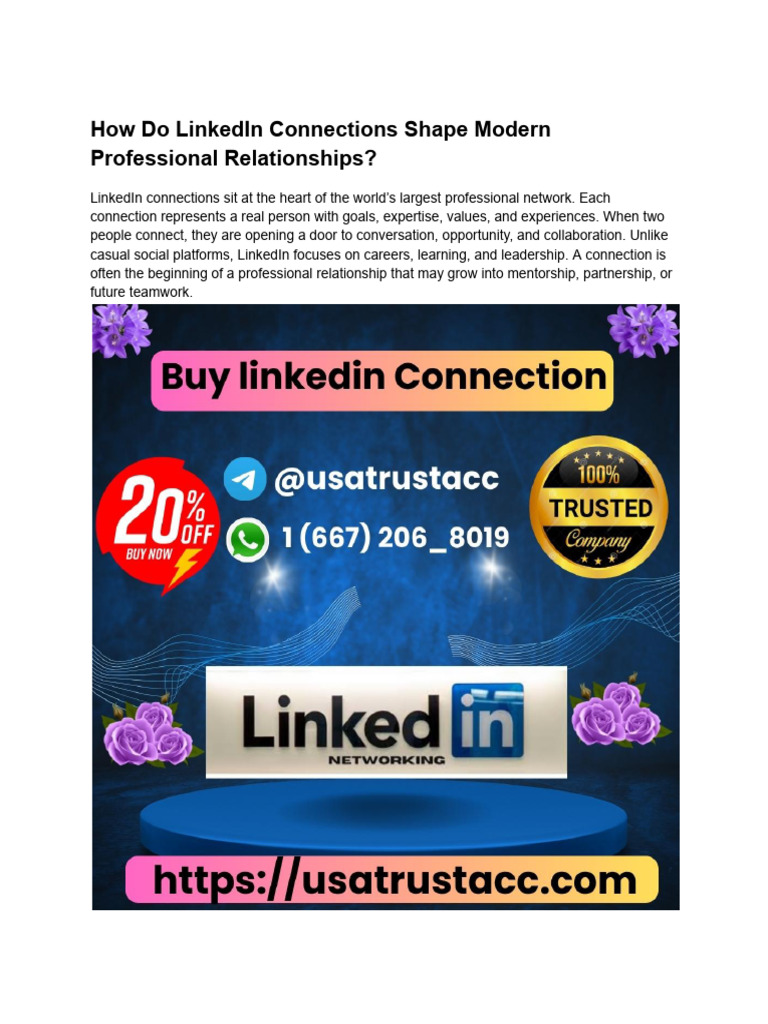 Best Places to Buy LinkedIn Connections (Boost Your Network Fast) | PDF ...