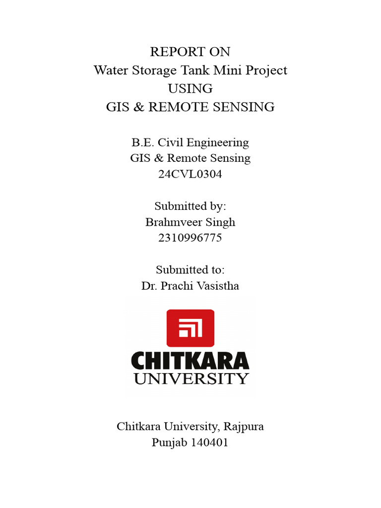 GIS-Based Water Tank Site Selection | PDF | Earth Sciences