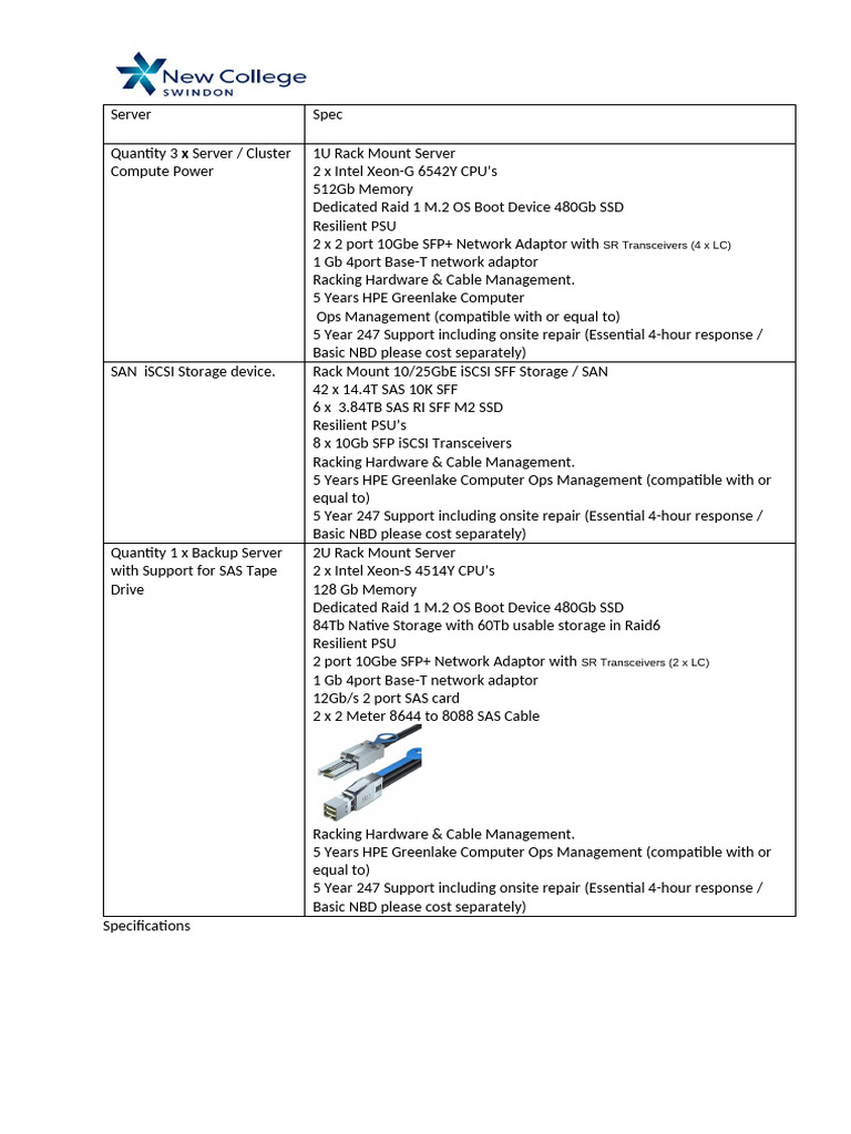 Server and Storage Specifications Overview | PDF | Solid State Drive ...