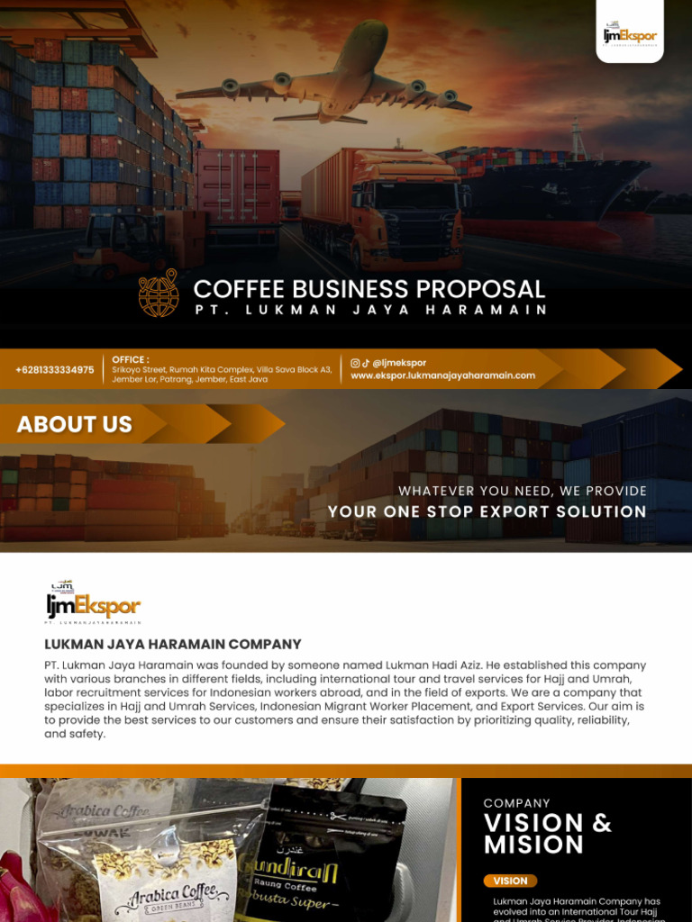 COFFEE Business Proposal (ENG) | PDF