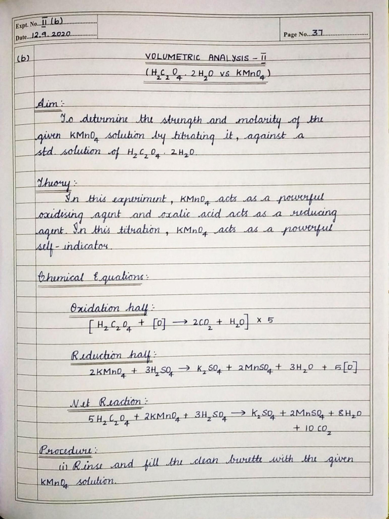 Volumetric Analysis 2 | PDF