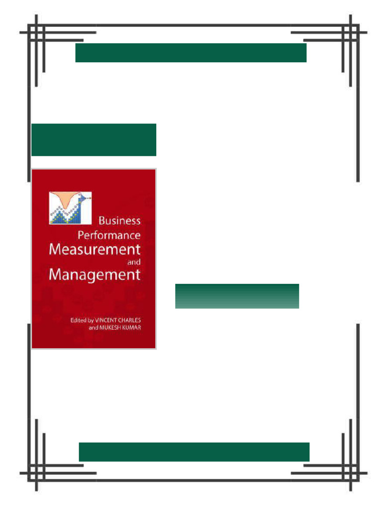Business Performance Measurement and Management Vincent Charles ebook ...
