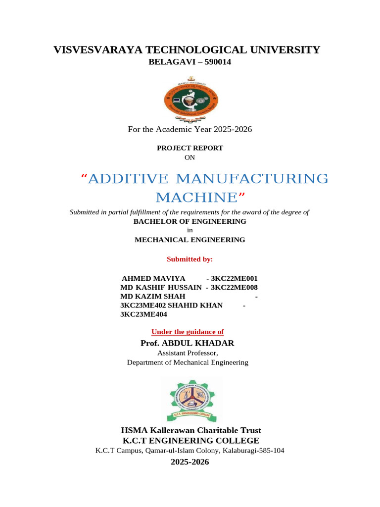 Major Project 20 SENEIORS | PDF | 3 D Printing | Mechanical Engineering