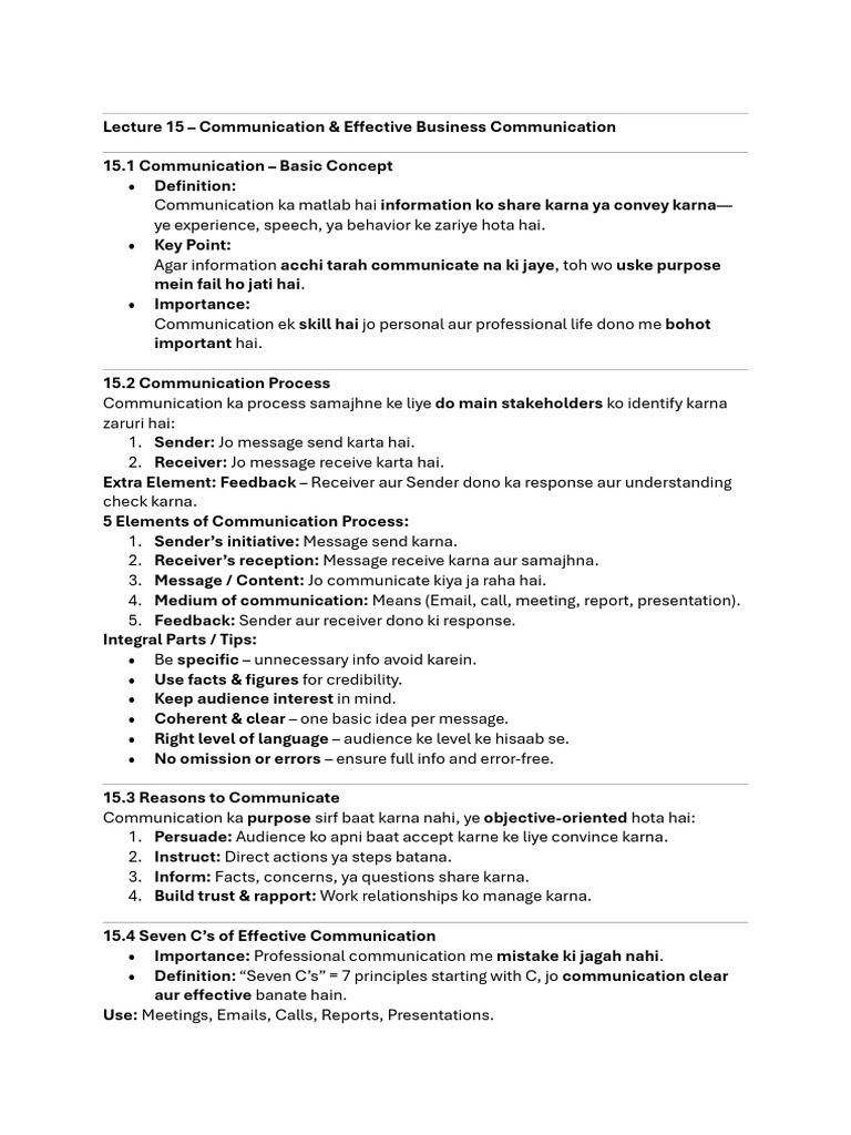 Expositry Notes | PDF | Nonverbal Communication | Communication