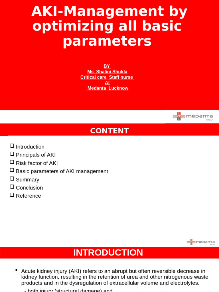 AKI Management: Key Strategies Explained | PDF | Kidney | Medical ...