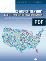 Networks and Citizenship: Using Technology For Civic Innovation