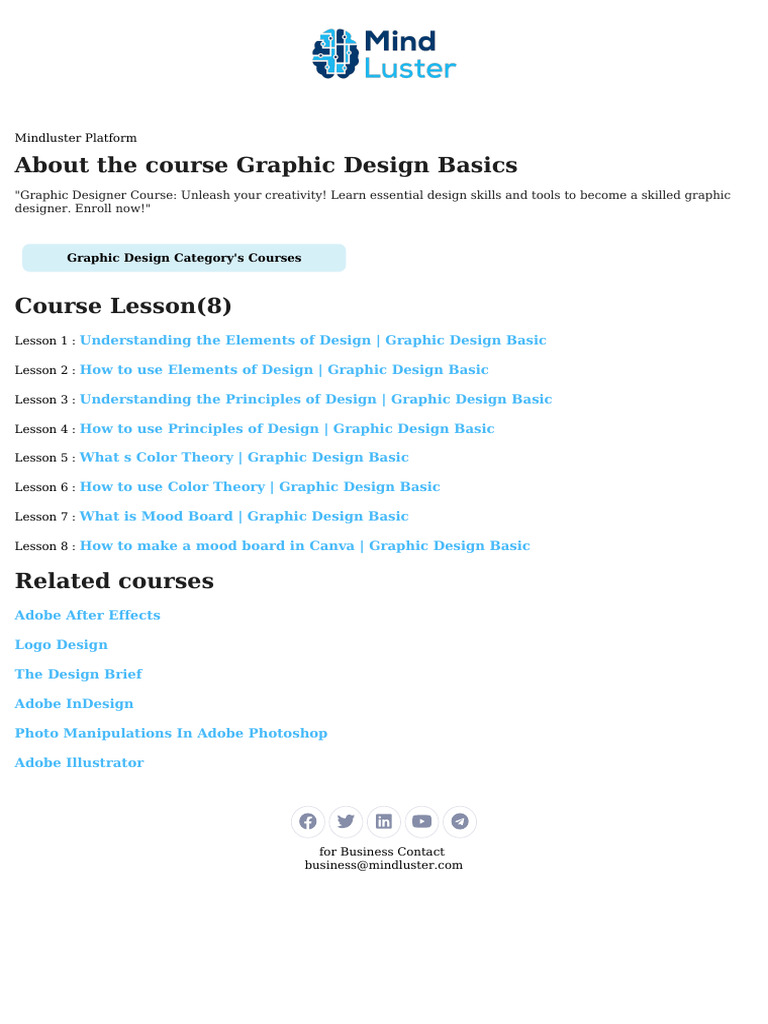 Graphic Design Basics Course Overview | PDF