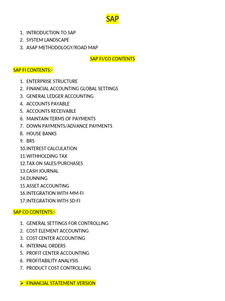 Comprehensive SAP FI/CO Guide | PDF | Depreciation | Payments