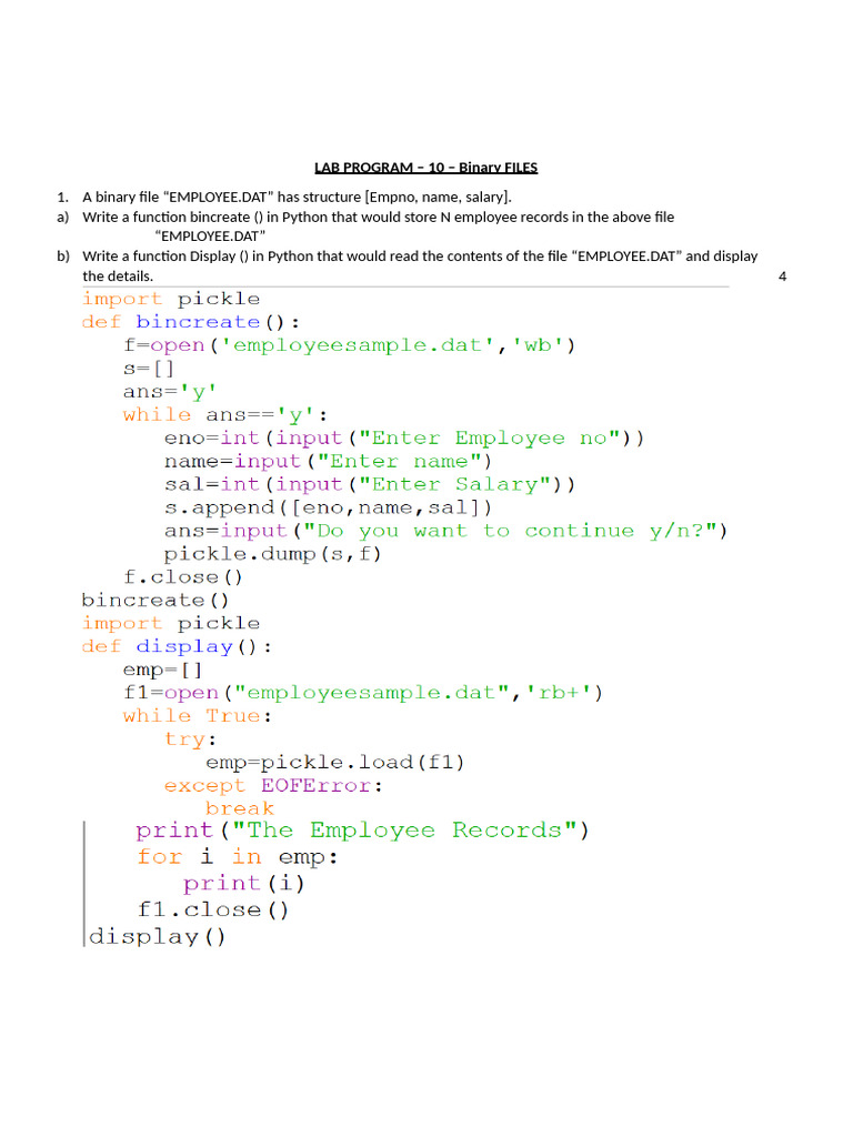 Python Binary File Operations Guide | PDF