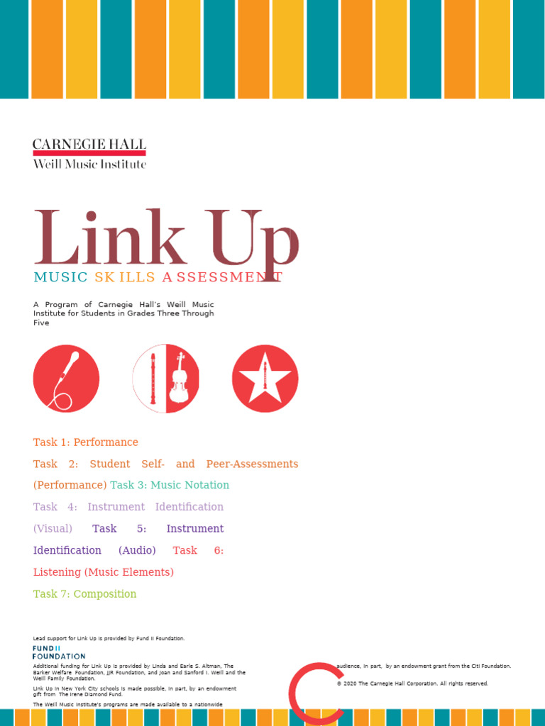 Link Up Music Skills Assessment Guide | PDF | Rhythm | Musicology