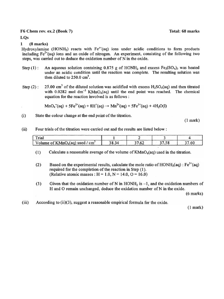 F6 Chem Rev. Ex.2 (Book 7) | PDF