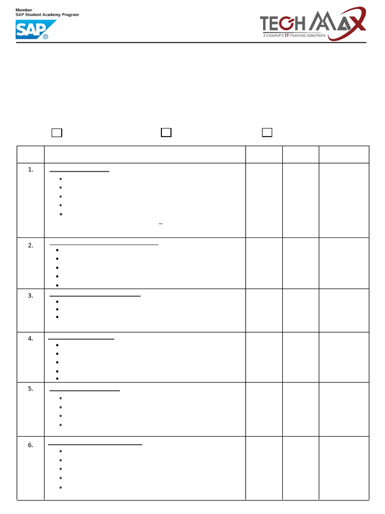 SAP SD Course Overview and Structure | PDF | Pricing