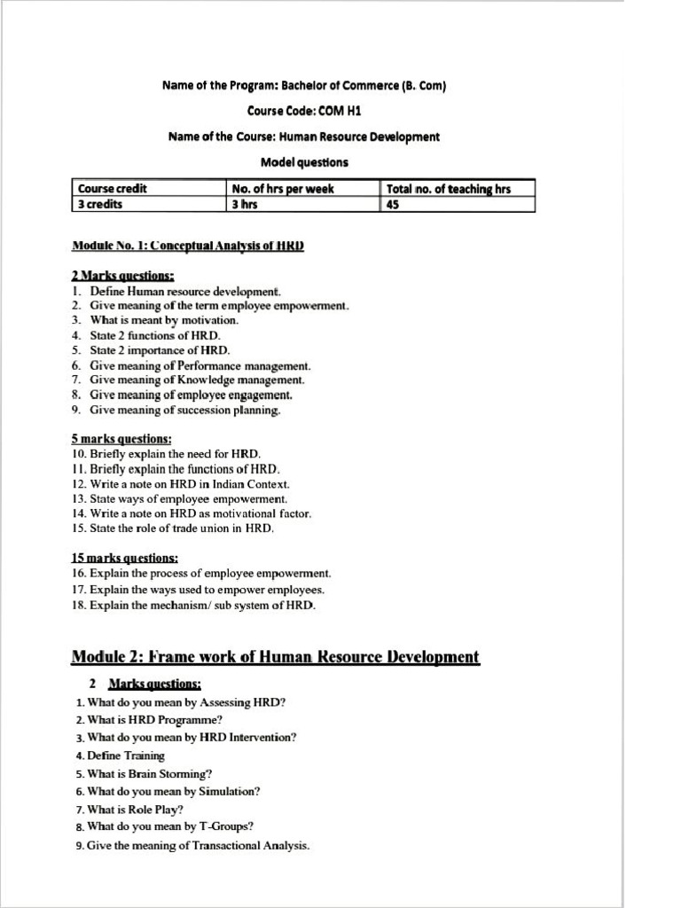 HRD | PDF