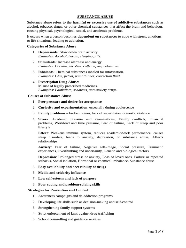 Understanding Substance Abuse and Prevention | PDF | Substance Abuse ...
