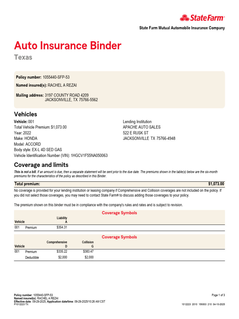 State Farm | PDF | Insurance | Vehicle Insurance